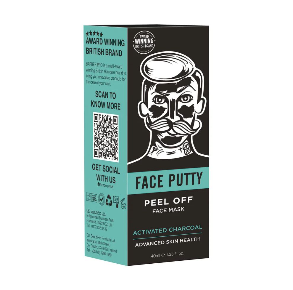 Barber Pro Face Putty peel off mask for men