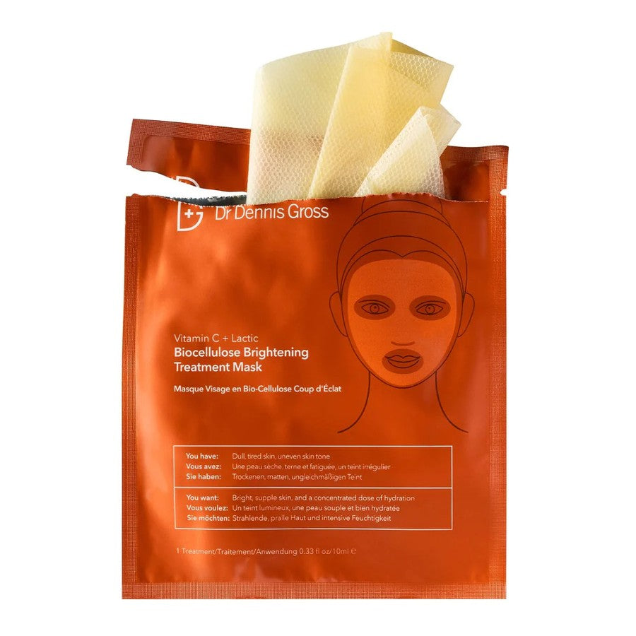 Dr Dennis Gross Vitamin C Lactic Biocellulose Brightening Treatment Mask