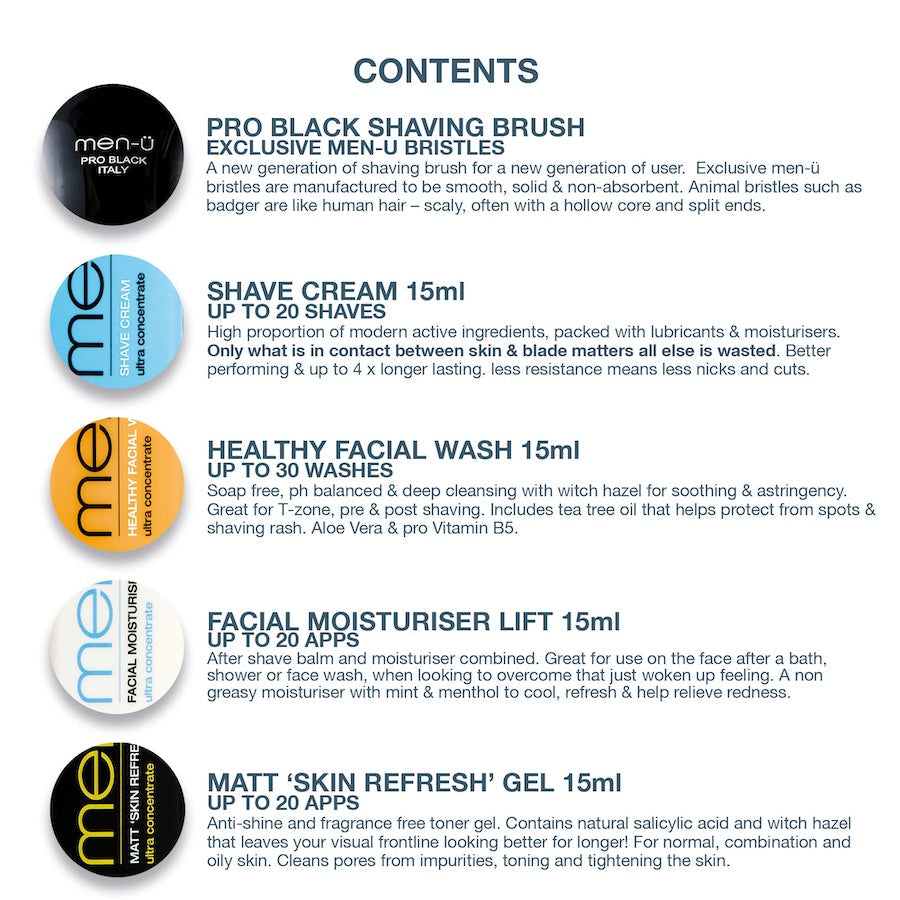 Men-Ü Shave Facial Essentials Kit