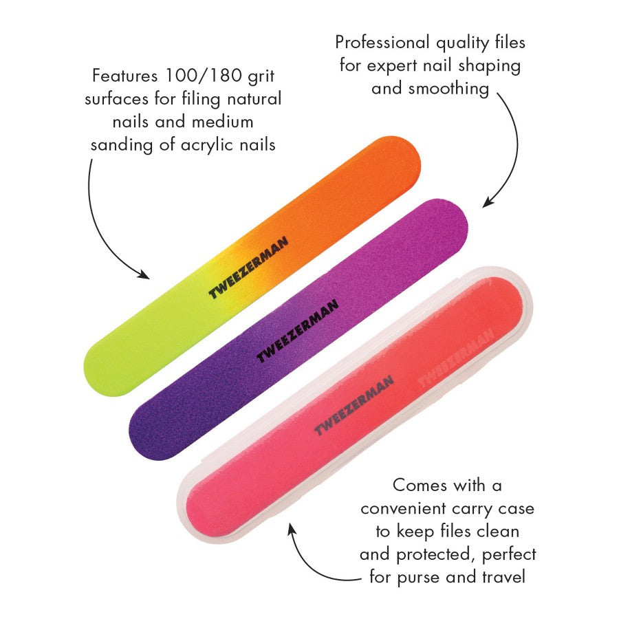 Tweezerman Neon Nail Files