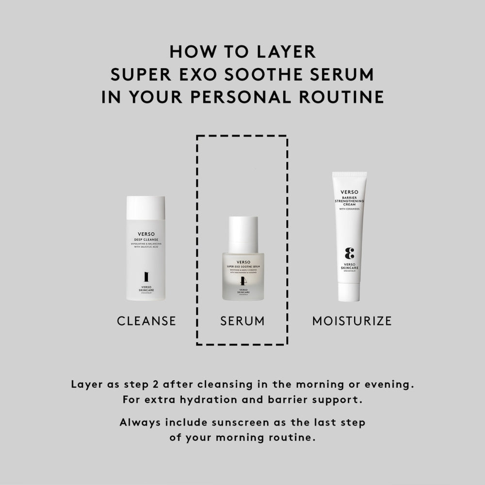 Verso Super Exo Soothe Serum how to use