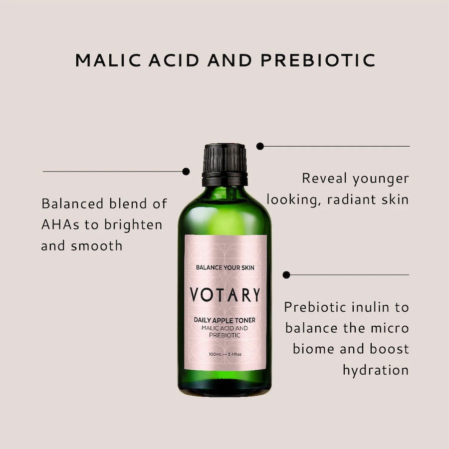 Votary Daily Apple Toner - Malic Acid and Prebiotic